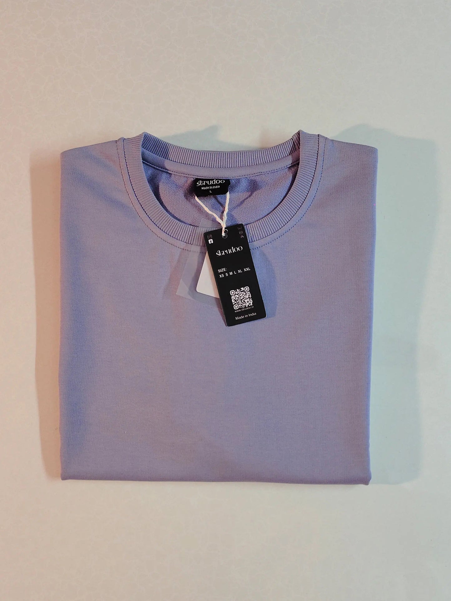 French Terry Cotton Oversize Fit T-shirt - Lavender
