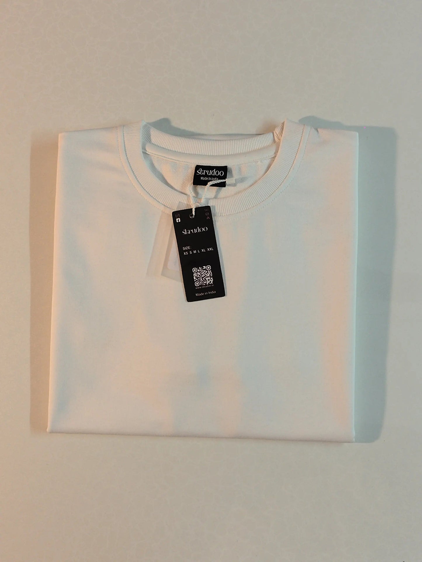 French Terry Cotton Oversize Fit T-shirt - White