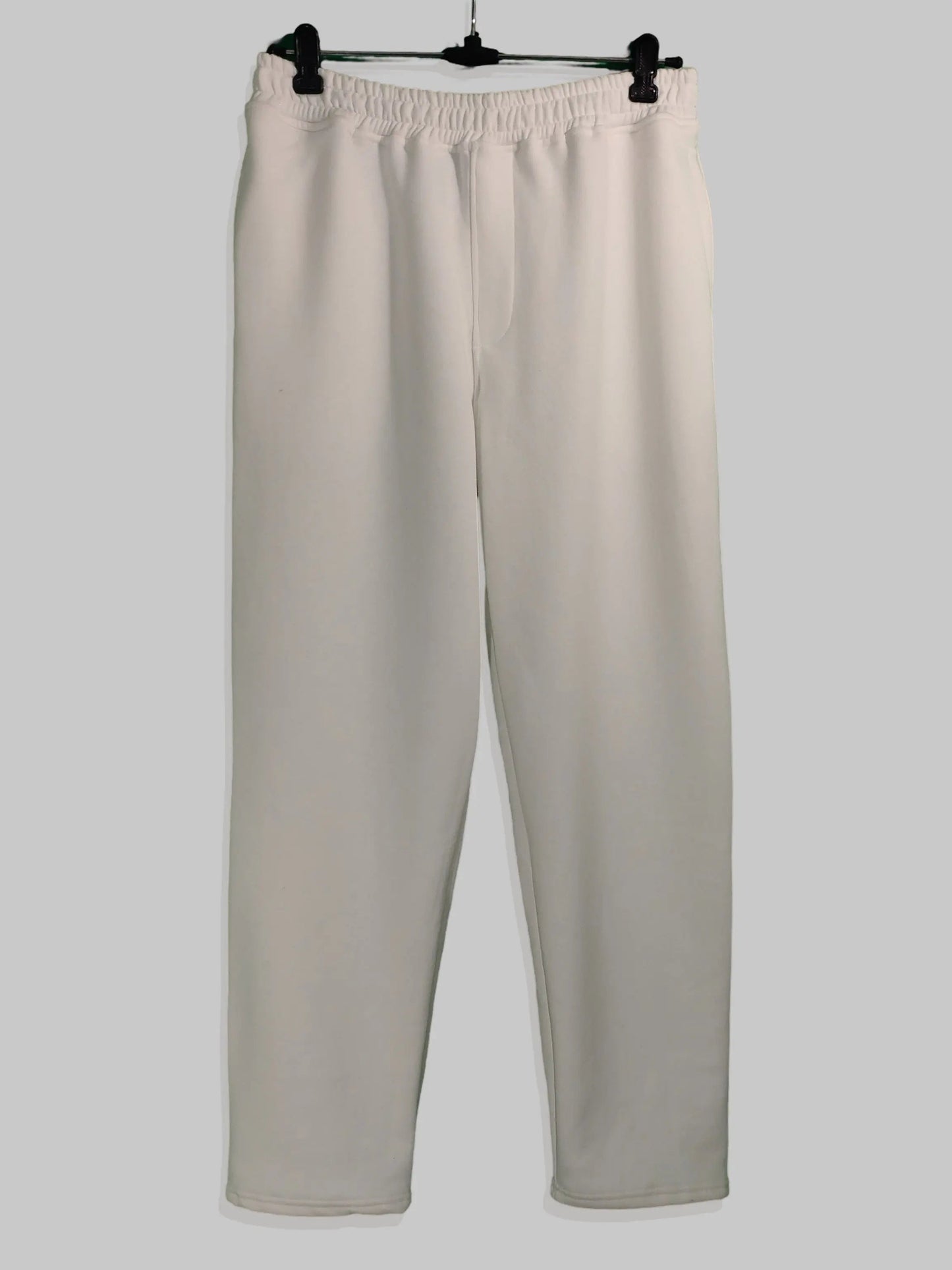 Unisex Cotton Fleece Joggers - White strudoo