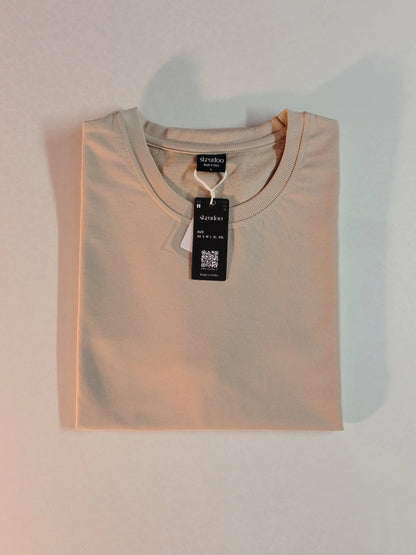 French Terry Cotton Oversize Fit T-shirt - Biege (Copy) Strudoo