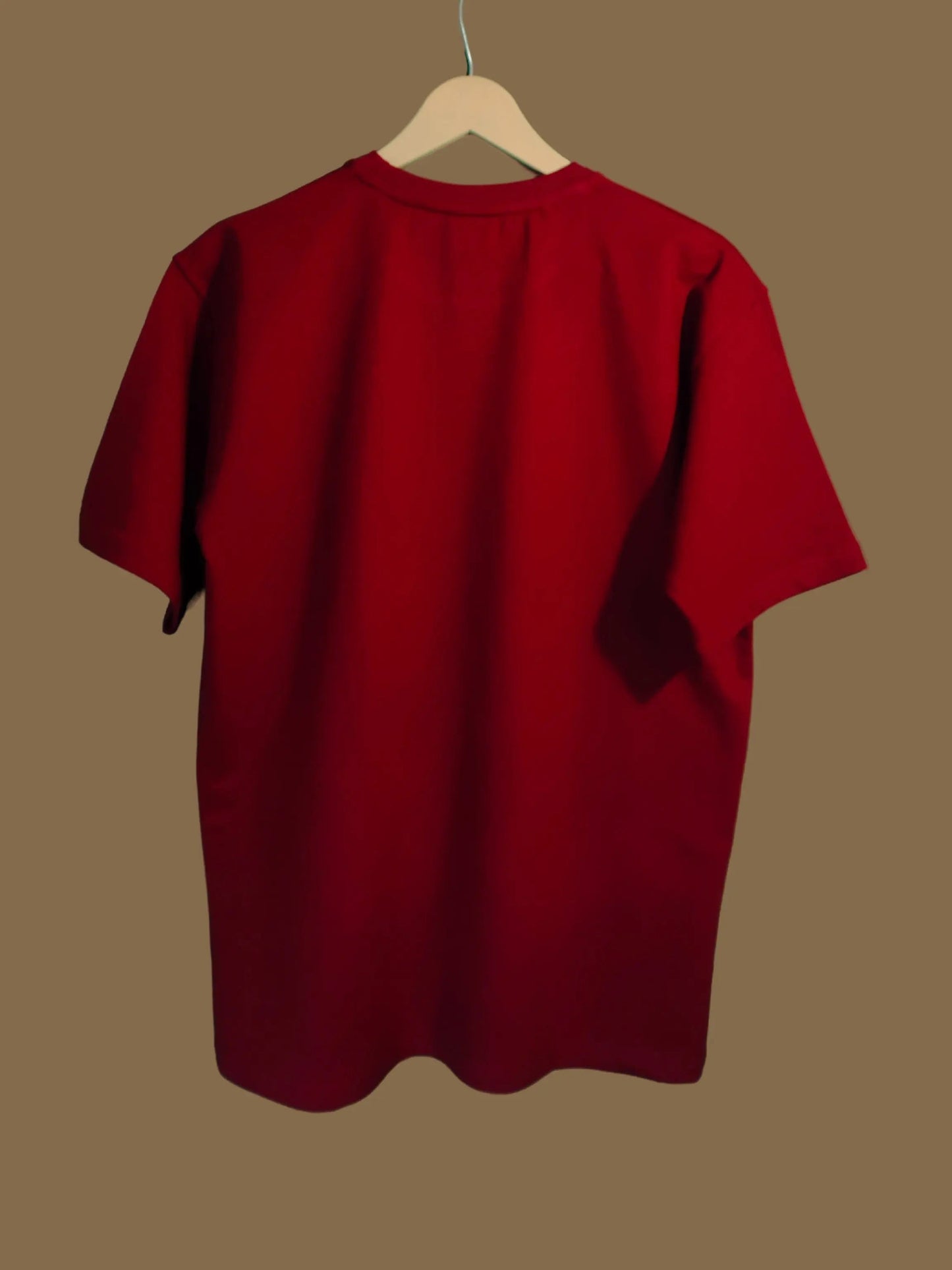French Terry Cotton Oversize Fit T-shirt - Red Strudoo