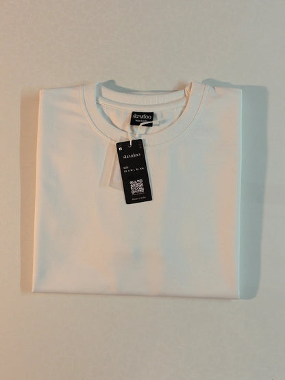 French Terry Cotton Oversize Fit T-shirt - White