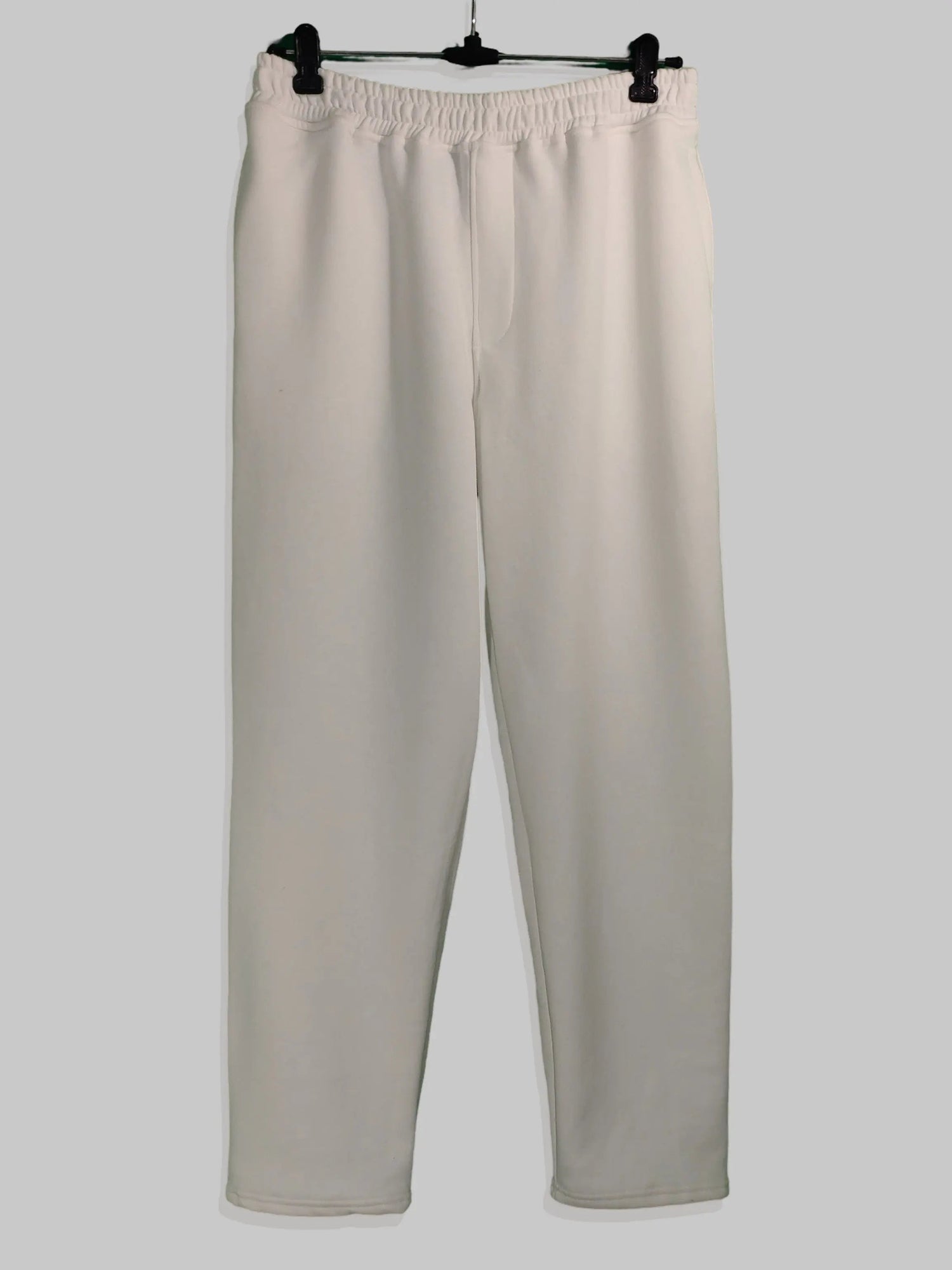 Unisex Cotton Fleece Joggers - White strudoo